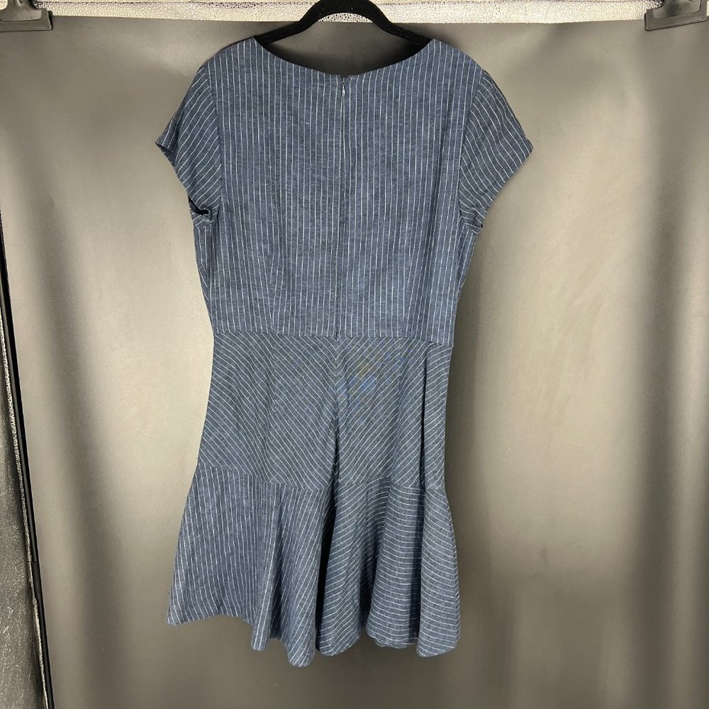 Banana Republic Blue Pinstripe Midi Dress - Picture 8 of 10